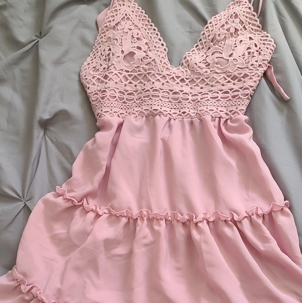 Mauve pink Pleated dress